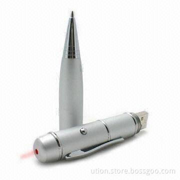 USB Pen Drive with LED Light and More than 10-year Data Retention, Free Logo and Gift Box